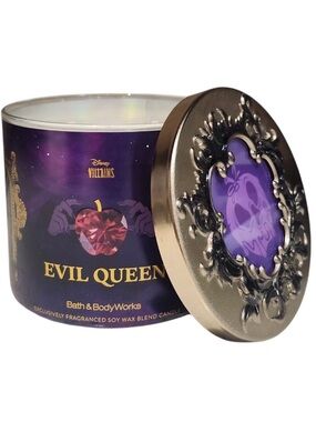 BBW EVIL QUEEN DISNEY VILLIANS THREE WICK CANDLE NWT